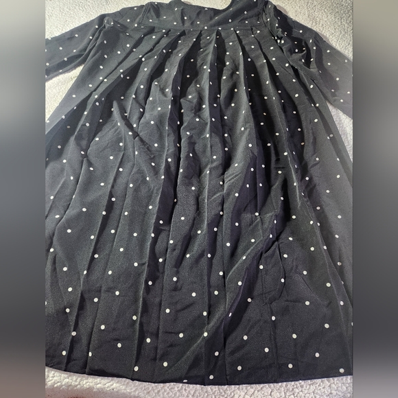 Who What Wear Shirt Dress Polka Dot Large Black White Oversized Long Sleeve - Picture 14 of 14